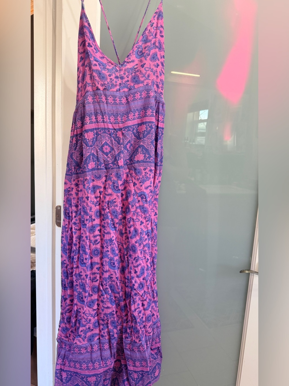 Spell Pink and Purple Paisley Maxi Dress